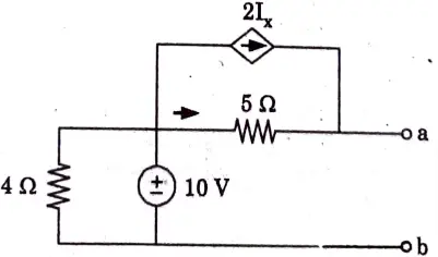 Using Norton's theorem, find RN and IN of the circuit shown in Fig. 