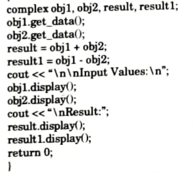 Write a program in C++ for binary operator overloading.  Aktu Pdf Notes