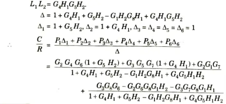 Find the overall gain of the system whose signal flow graph is shown below