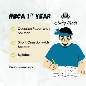 BCA 1st Year Notes Solved question paper Syllabus