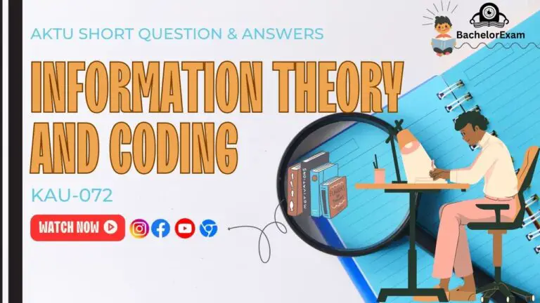 Btech Aktu Information Theory and Coding KEC-075 Short Question, Notes, Quantum Pdf