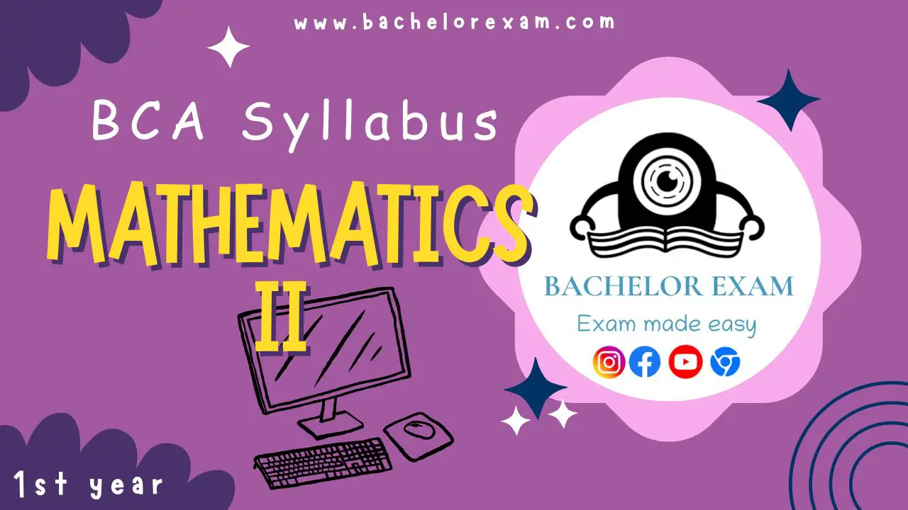 Mathematics-II BCA Syllabus Notes Pdf 1st Year