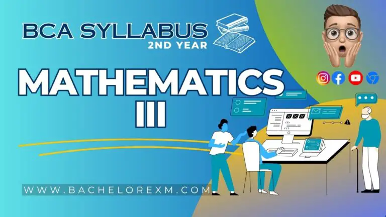 BCA Syllabus Mathematics-III 2nd Year Notes Pdf