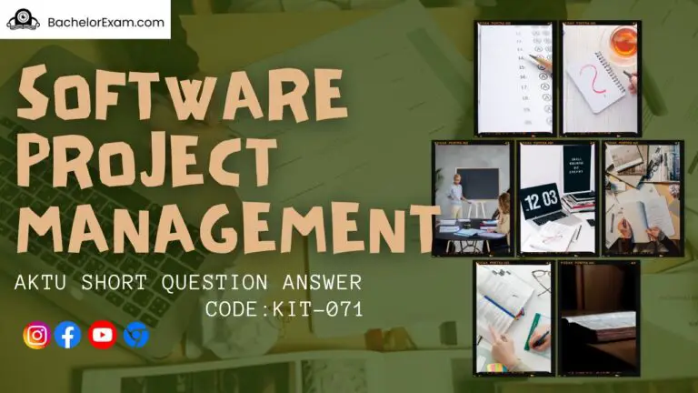 Software Project Management KIT-071 Btech Aktu Short Question Quantum Book Pdf
