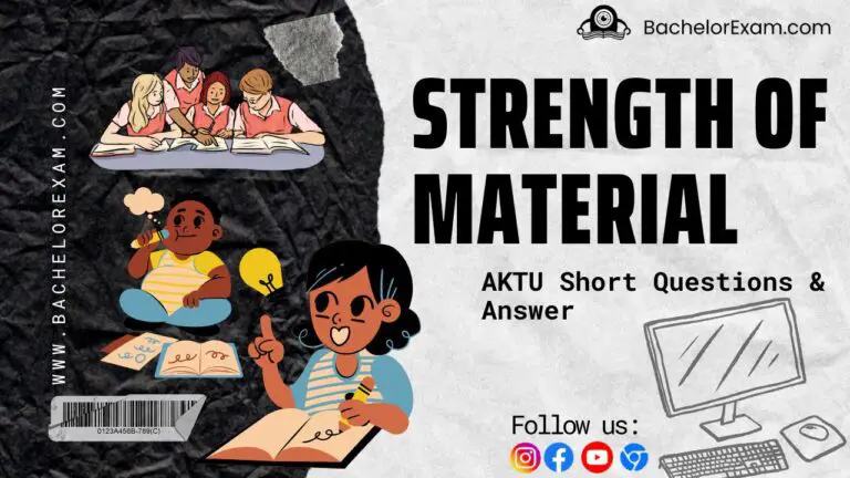 Strength of Material KME-502 Aktu Btech Short Question Quantum Book Pdf