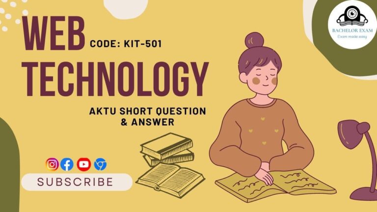 Web Technology KIT-501 Aktu Btech Short Question Quantum Book Pdf
