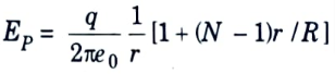 Give the expression for maximum surface voltage gradient for N ≥ 3.  