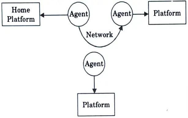 Depict the agent system model and show only the important aspects that affect security. 