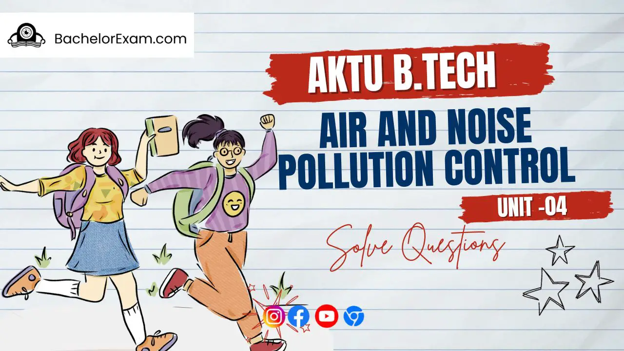 (Aktu Btech) Air and Noise Pollution Control Important Unit-4 Control of Gaseous Contaminants