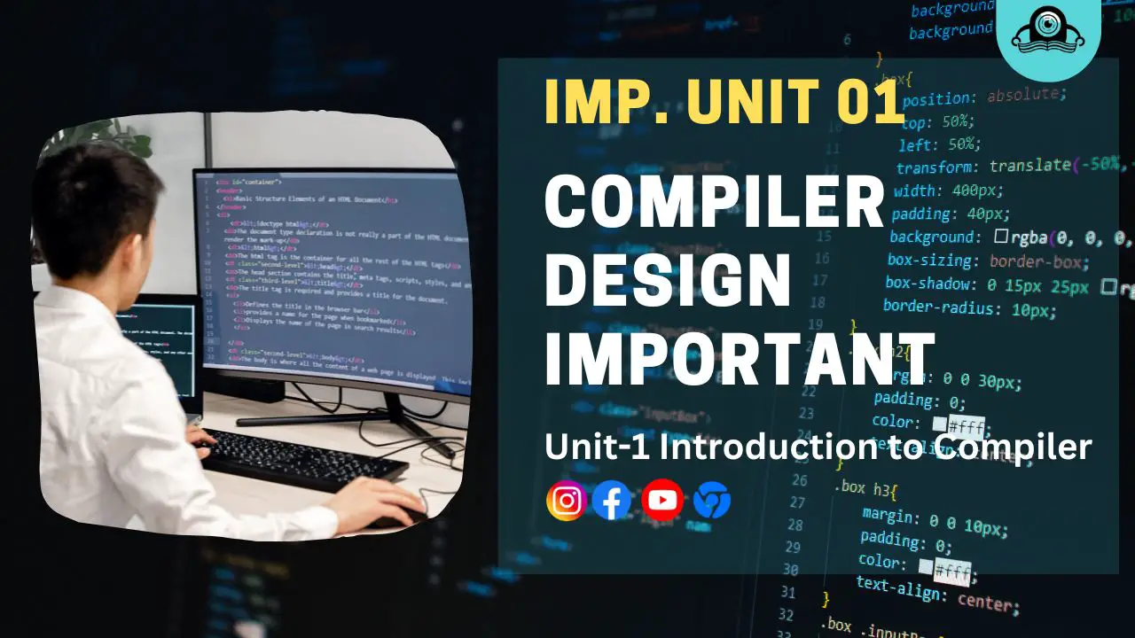 (Aktu Btech) Compiler Design Important Unit-1 Introduction to Compiler