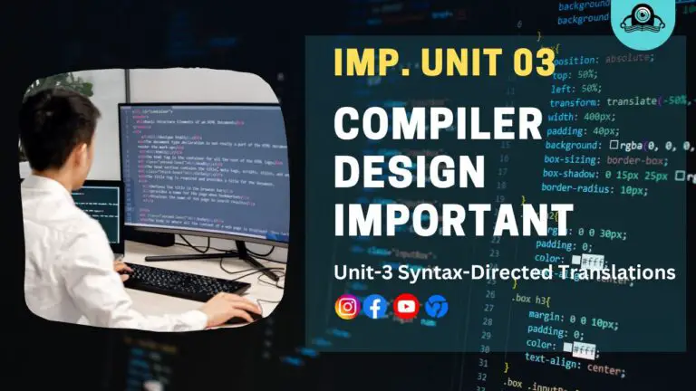 (Aktu Btech) Compiler Design Important Unit-3 Syntax-Directed Translations