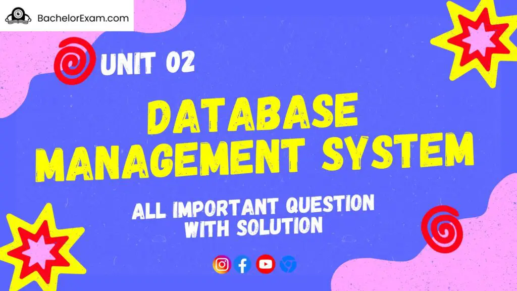 (Aktu Btech) Database Management System Important Unit-2 Relational ...