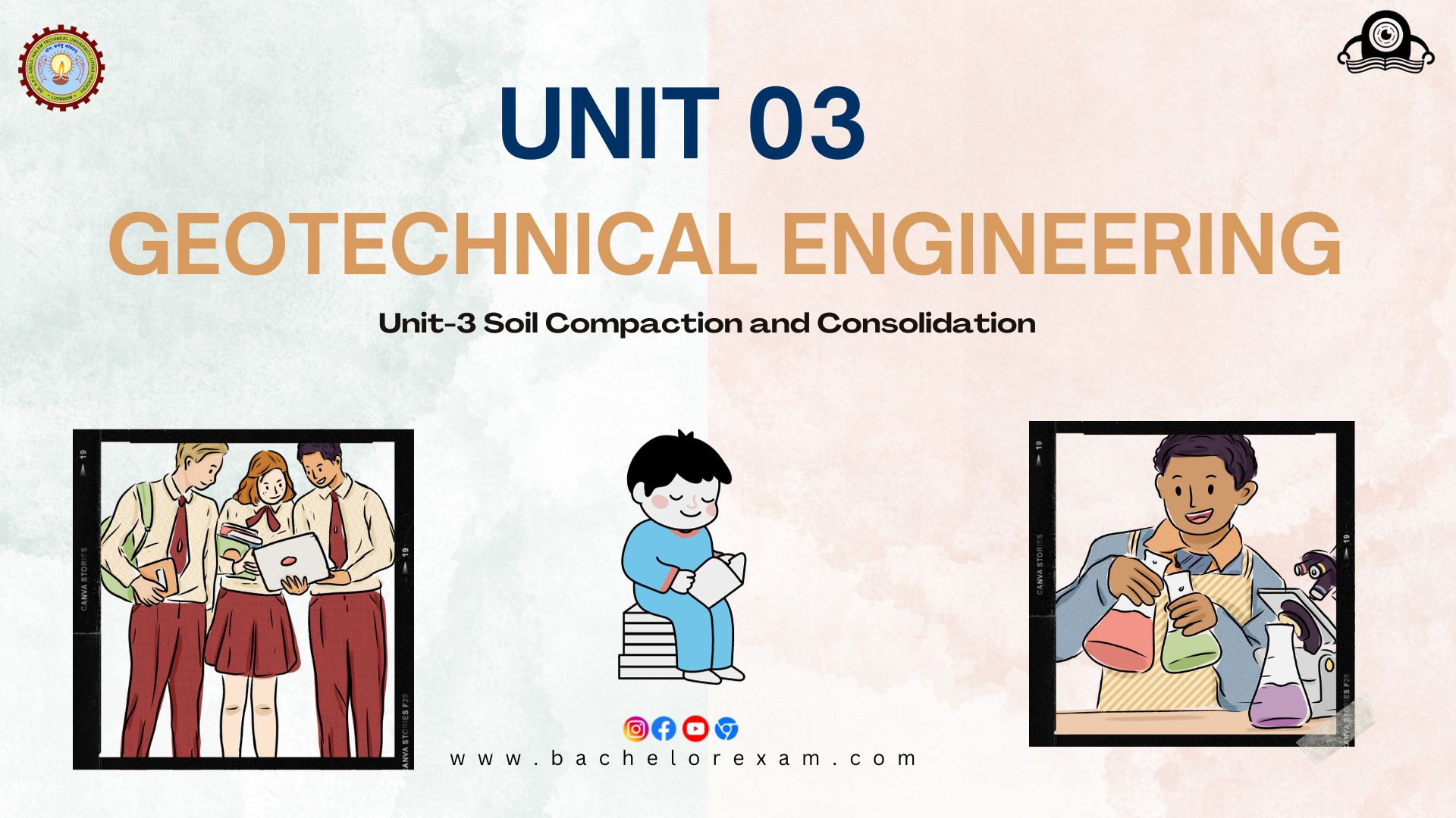 (Aktu Btech) Geotechnical Engineering Important Unit-3 Soil Compaction and Consolidation