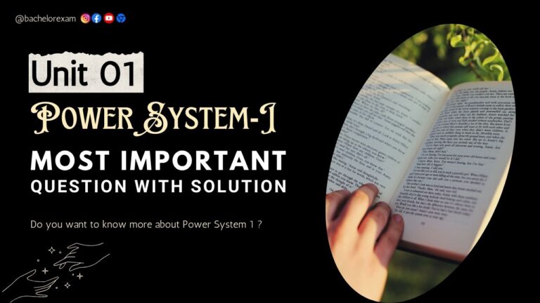 (Aktu Btech) Power System-I Important Unit-1 Power Generation