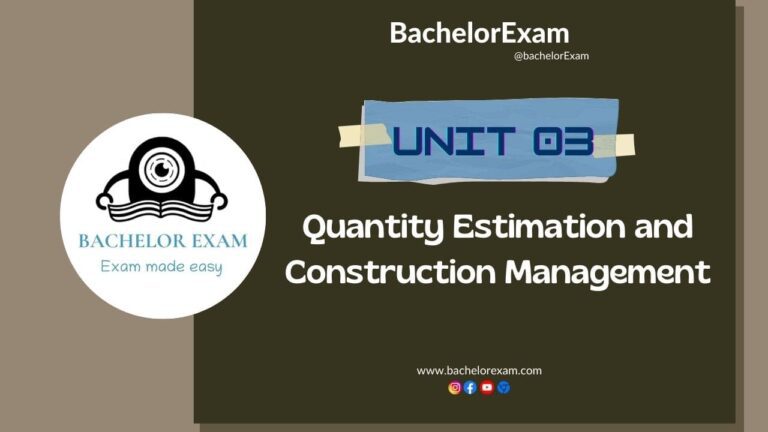 (Aktu Btech) Quantity Estimation and Construction Management Important Unit-3 Elements of Management and Network Techniques