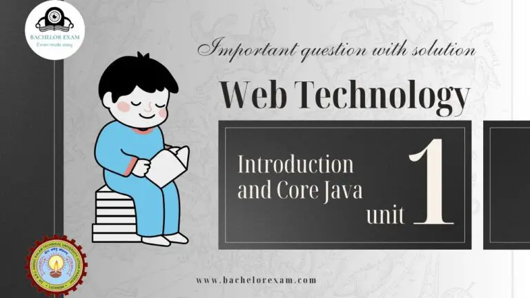 (Aktu Btech ) Web Technology Important Unit-1 Introduction and Core Java