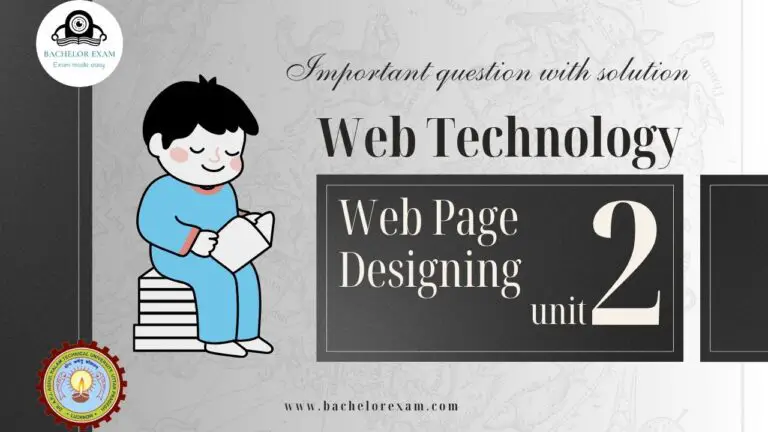 (Aktu Btech ) Web Technology Important Unit-2 Web Page Designing
