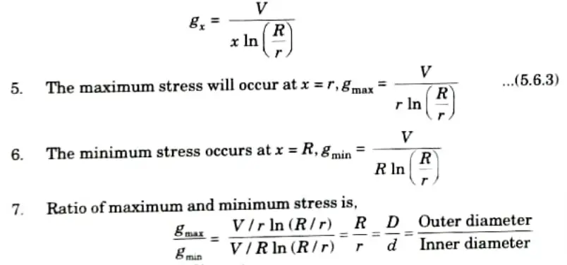 Derive expression for dielectric stress in a single core cable. Aktu Btech