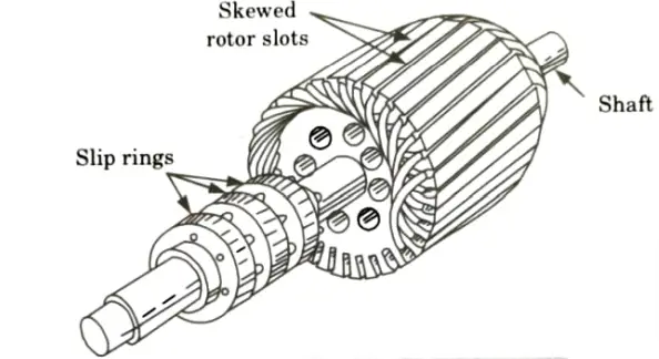 Give the constructional details about three phase induction motor. Which types of rotor are used in 3ɸ induction motor? Aktu 