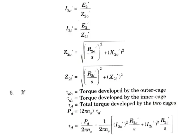 Sketch torque-slip characteristic of double cage induction motor and also compare cage torques. Btech