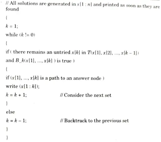 What is backtracking? Write general iterative algorithm for backtracking. Design and Analysis of Algorithm