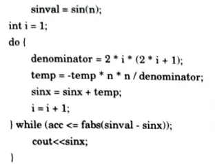 Write a C++ program to calculate the value of sin (x) and cos (x). 