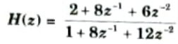 Obtain the ladder structure for the system function H(z) given below :