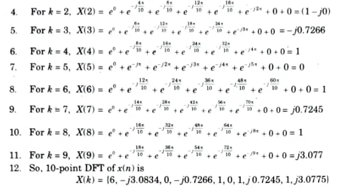 Find the 10-point DFT of the following sequence: Aktu