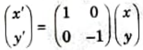 Write a procedure for rotation. Derive reflection metrics for reflection about X-axis. Btech