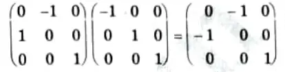 Show that the reflection about the line y = -x is equivalent to a reflection relative to the y-axis followed by an anticlockwise rotation of 90°. Btech Aktu