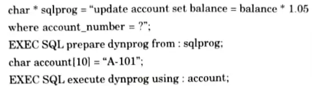 Explain embedded SQL and dynamic SQL in detail. Database Management System