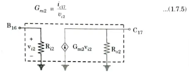 Determine the small-signal model of the second stage of the 741 Op-Amp. Aktu Btech