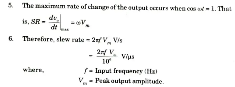 Find out the overall gain of an Op-Amp Ic-741 giving its cascaded equivalent circuit derived for its three stages. Also derive the relationship between ft and slew rate for IC-741.