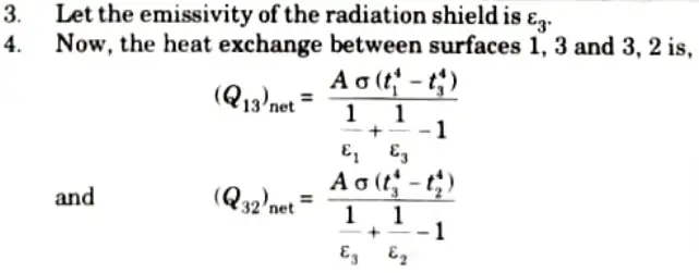 What do you understand by radiation shields and derive the relation for radiation network for two parallel infinite planes separated by one shield. Heat and Mass Transfer Aktu Btech